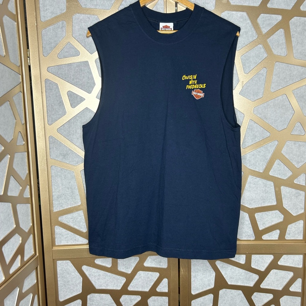 CRUSIN WITH FREDNECKS HARLEY-DAVIDSON OF FREDERICK MARYLAND SLEEVELESS SHIRT